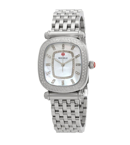 Michele Women's Caber Isle Quartz Watch with Diamond Accents-WATCH-silver-Used-Gazelle Fashion and Style