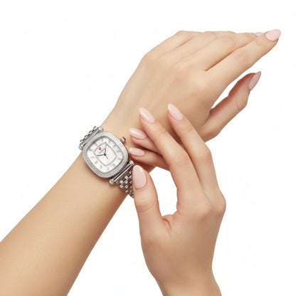 Michele Deco II Diamond Watch $1,250-WATCH-silver-Excellent-Gazelle Fashion and Style