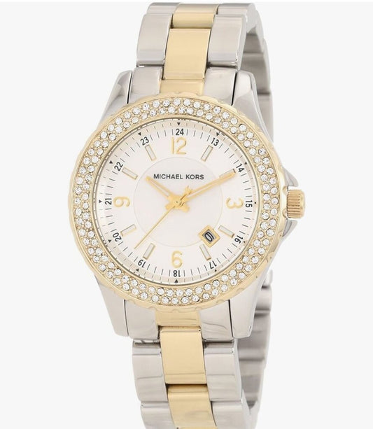 Michael Kors Madison Women's Two-Tone Gold and Silver Watch-WATCH-Gazelle Fashion and Style