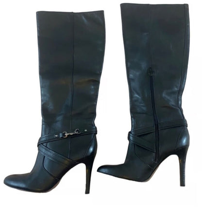 Coach Milly Tall Knee-High Black Boot-SHOES-Gazelle Fashion and Style