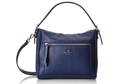 Kate Spade New York Cobble Hill Small Harris Laguna Blue Leather Satchel Crossbody Handbag-HANDBAGS-Gazelle Fashion and Style