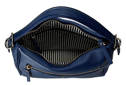 Kate Spade New York Cobble Hill Small Harris Laguna Blue Leather Satchel Crossbody Handbag-HANDBAGS-Gazelle Fashion and Style