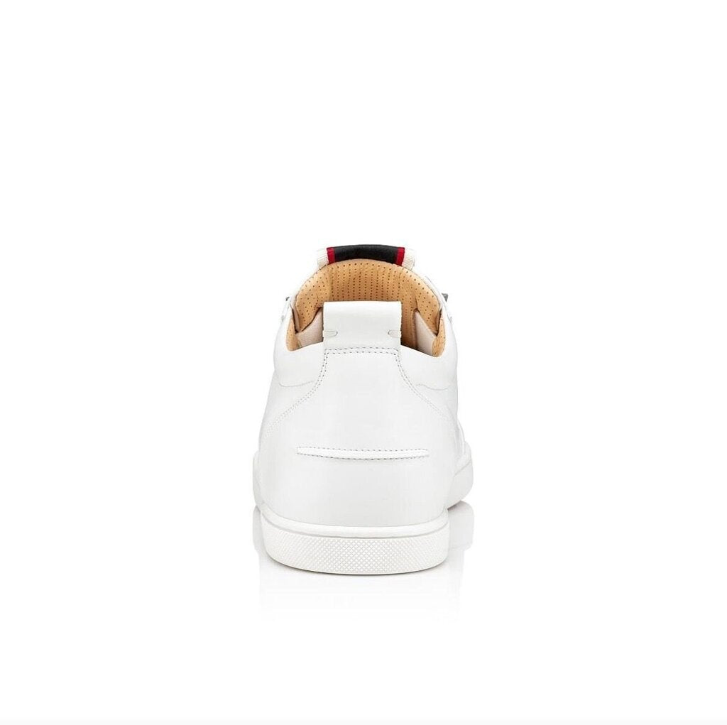 Christian Louboutin White Leather Sneaker with Studs $325-SNEAKER-Gazelle Fashion and Style