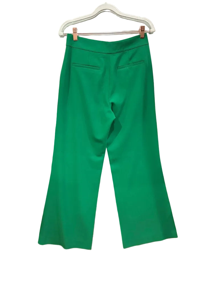 Alice + Olivia Green Wide Leg Trousers-PANTS-Gazelle Fashion and Style