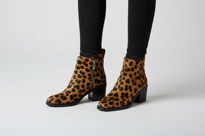 Philip Lin Leopard Print Ankle Boots-BOOT-Gazelle Fashion and Style