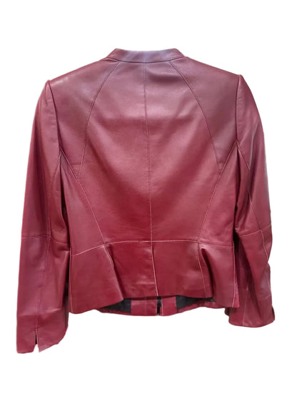 Lafayette 148 New York Leather Jacket-JACKETS-Gazelle Fashion and Style