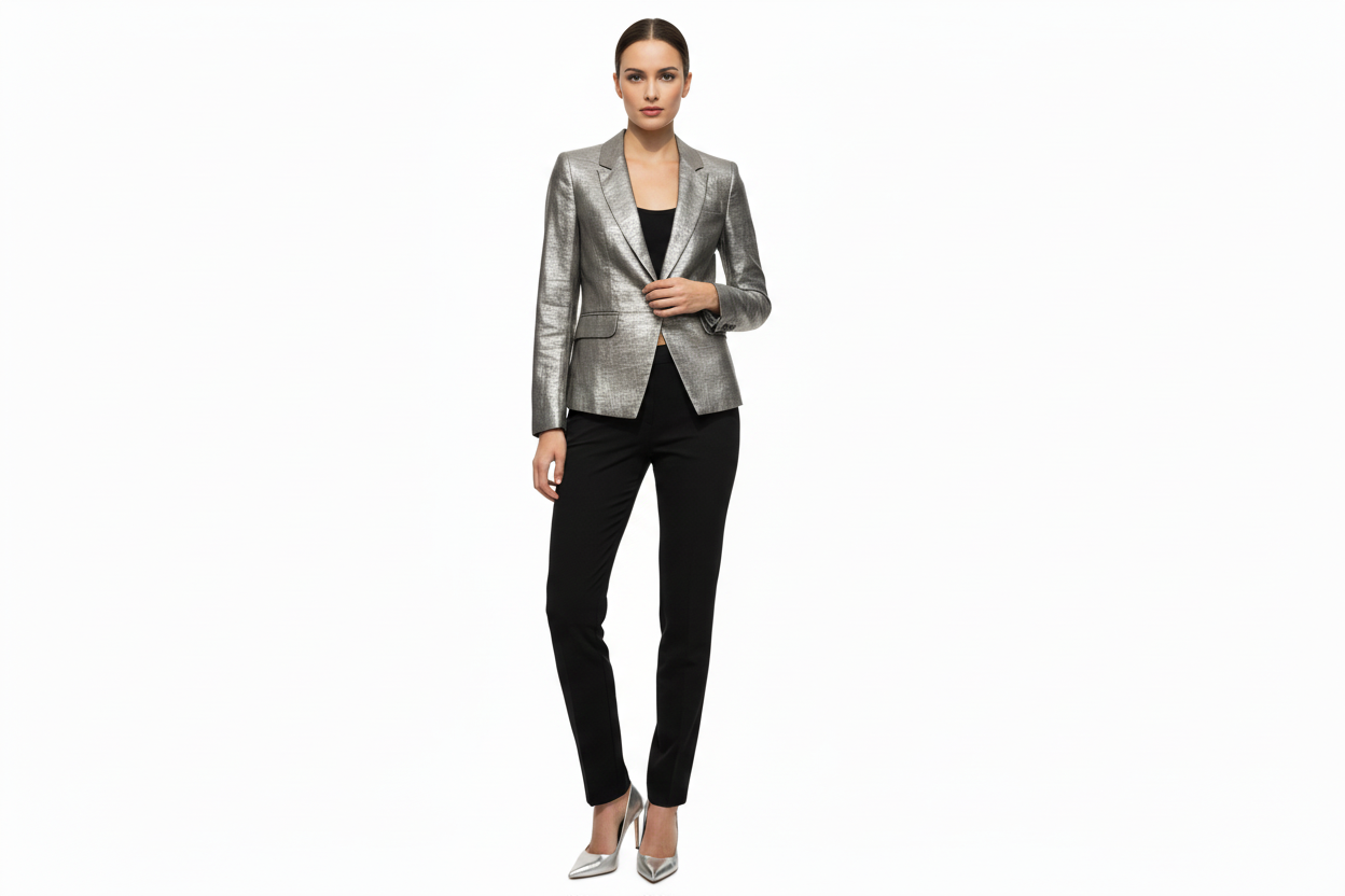 Elizabeth and James Metallic Blazer-JACKETS-Gazelle Fashion and Style
