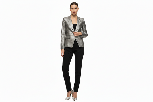 Elizabeth and James Metallic Blazer-JACKETS-Gazelle Fashion and Style