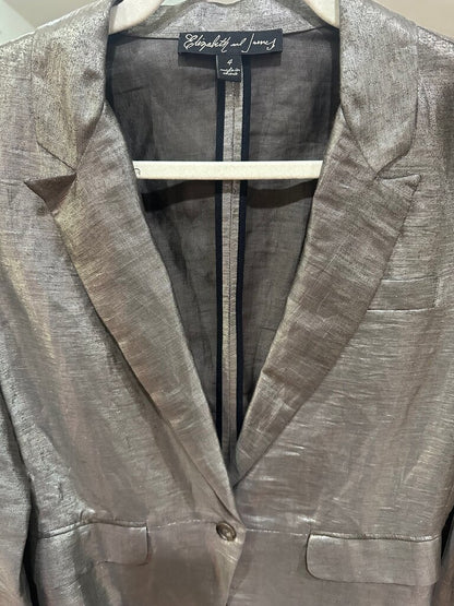 Elizabeth and James Metallic Blazer-JACKETS-Gazelle Fashion and Style