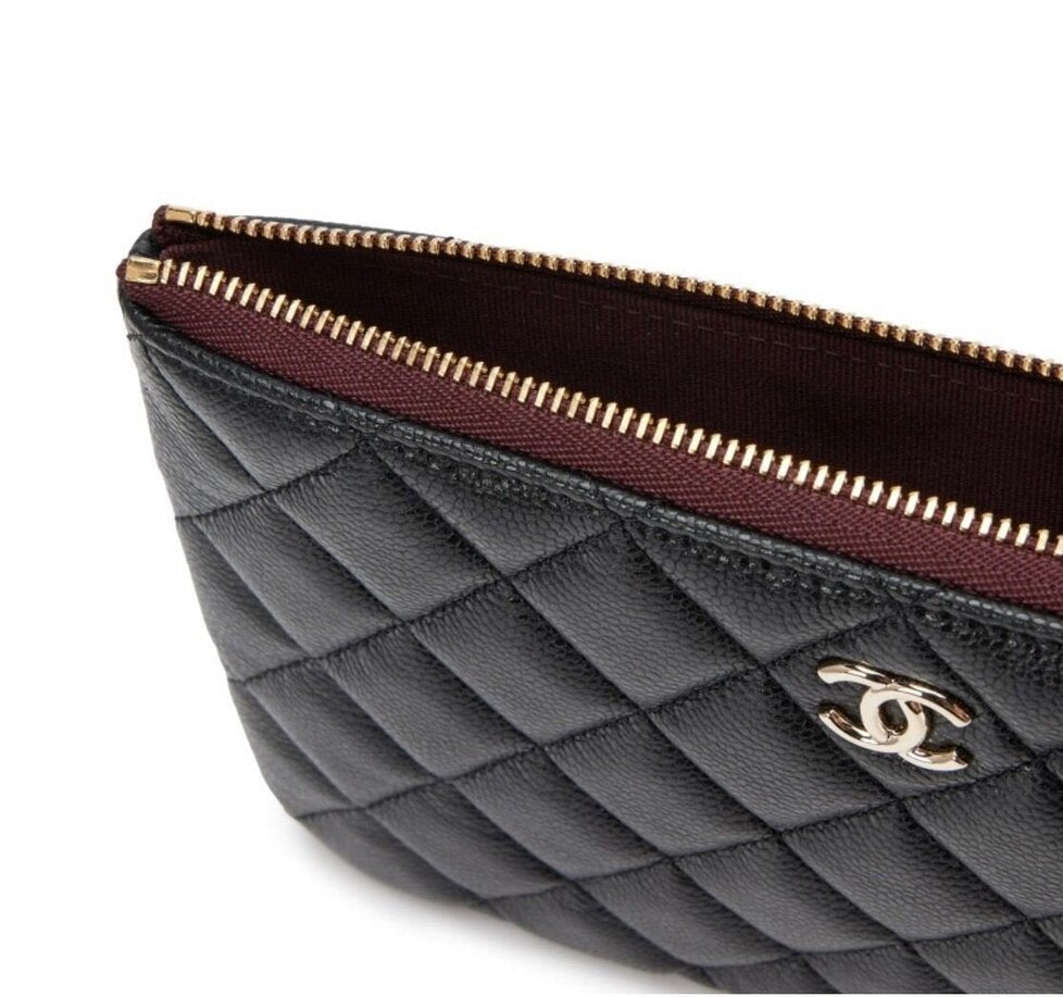 Chanel Black Quilted Leather Clutch-HANDBAGS-Gazelle Fashion and Style