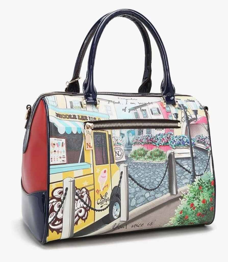 Nicole Lee USA Handbag with Colorful Print-HANDBAGS-Gazelle Fashion and Style
