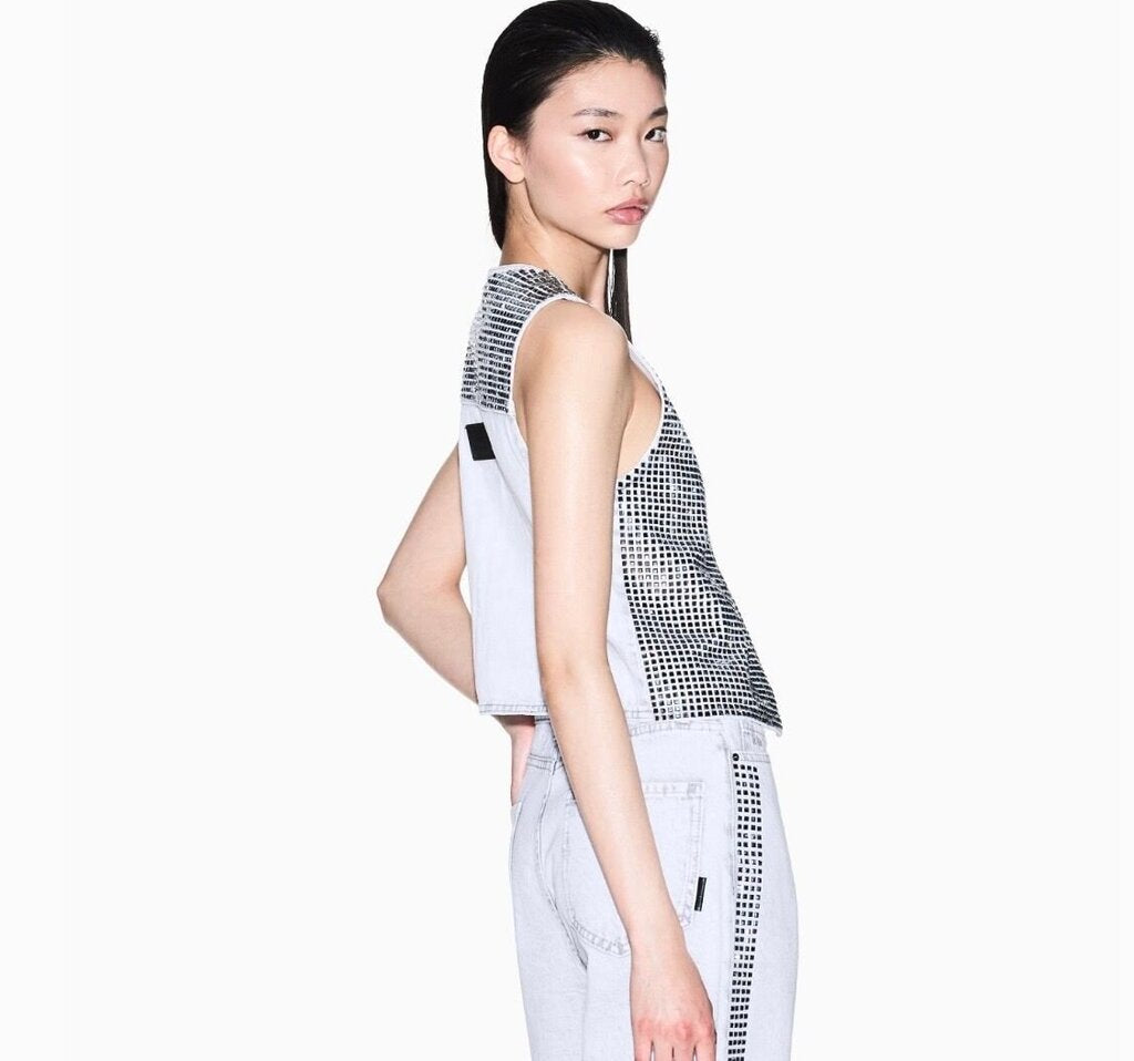 Armani Exchange Silver Studded Vest-VEST-Gazelle Fashion and Style
