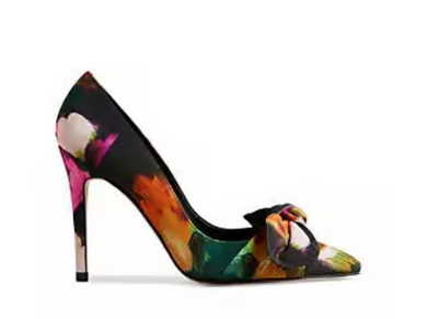 Ted Baker Women's Ryoh Pointed Toe Bow Accent Art Print High Heel Pumps-SHOES-37-multicolor-Used-Gazelle Fashion and Style