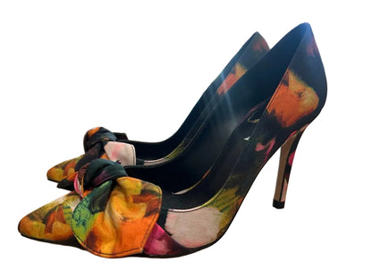 Ted Baker Women's Ryoh Pointed Toe Bow Accent Art Print High Heel Pumps-SHOES-Gazelle Fashion and Style