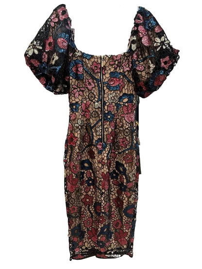 Elliatt Sweetness Floral Lace Overlay Dress-DRESS-Gazelle Fashion and Style