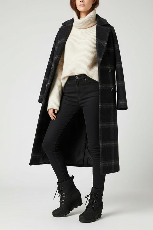 Sorel Black Wedge Boots-BOOT-7-black-Used-Gazelle Fashion and Style