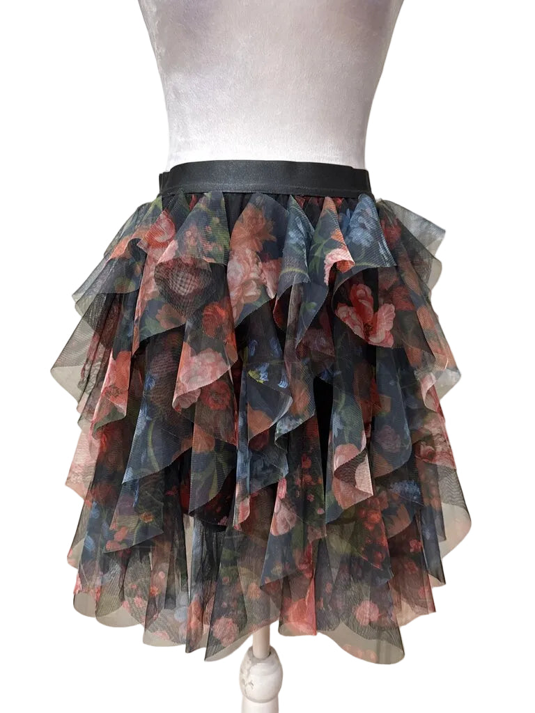 Anthropologie Floral Tulle Skirt Size- Xs $50-Skirt-XS-multi-colored-New-Gazelle Fashion and Style