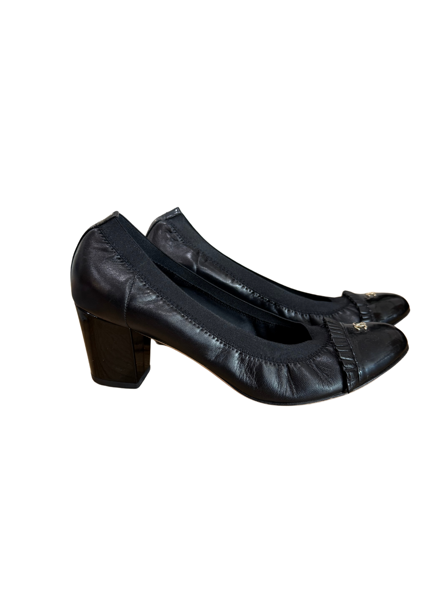 Chanel Lambskin Ruffle Pumps