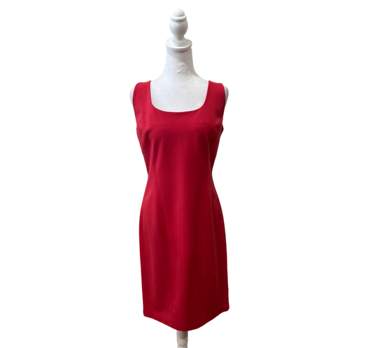 Lafayette 148 Sleeveless Midi Dress-DRESS-10-Red-New-Gazelle Fashion and Style