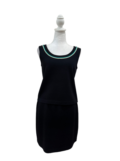 St. John Collection Black Top and Skirt Set-SETS-small-black-New-Gazelle Fashion and Style