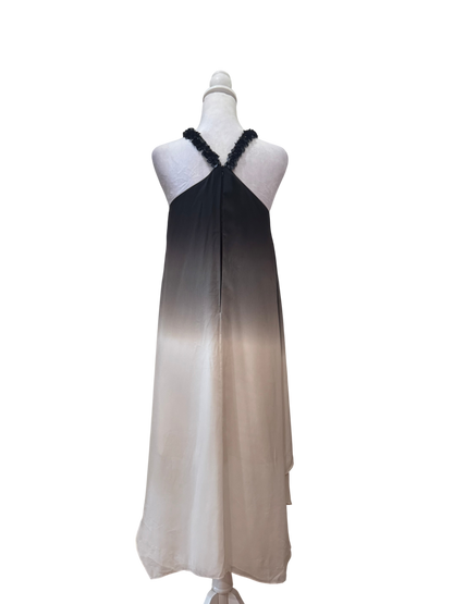 Halston Heritage Embellished Ombre Halter Dress-DRESS-Gazelle Fashion and Style