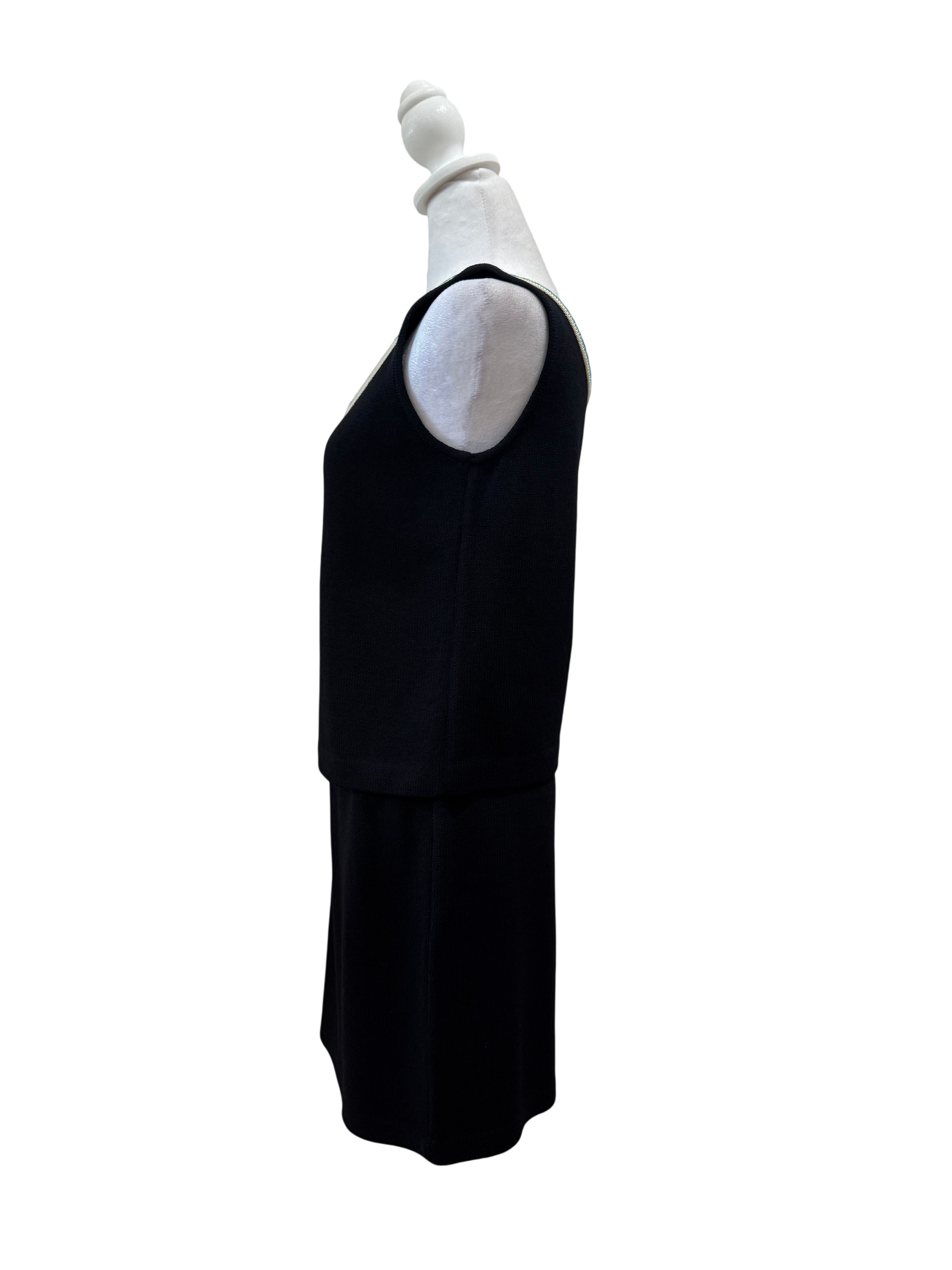 St. John Collection Black Top and Skirt Set-SETS-Gazelle Fashion and Style