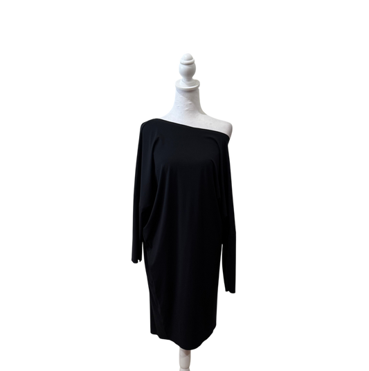 Wolford Black Off the Shoulder Dress-DRESS-L-Black-Excellent-Gazelle Fashion and Style