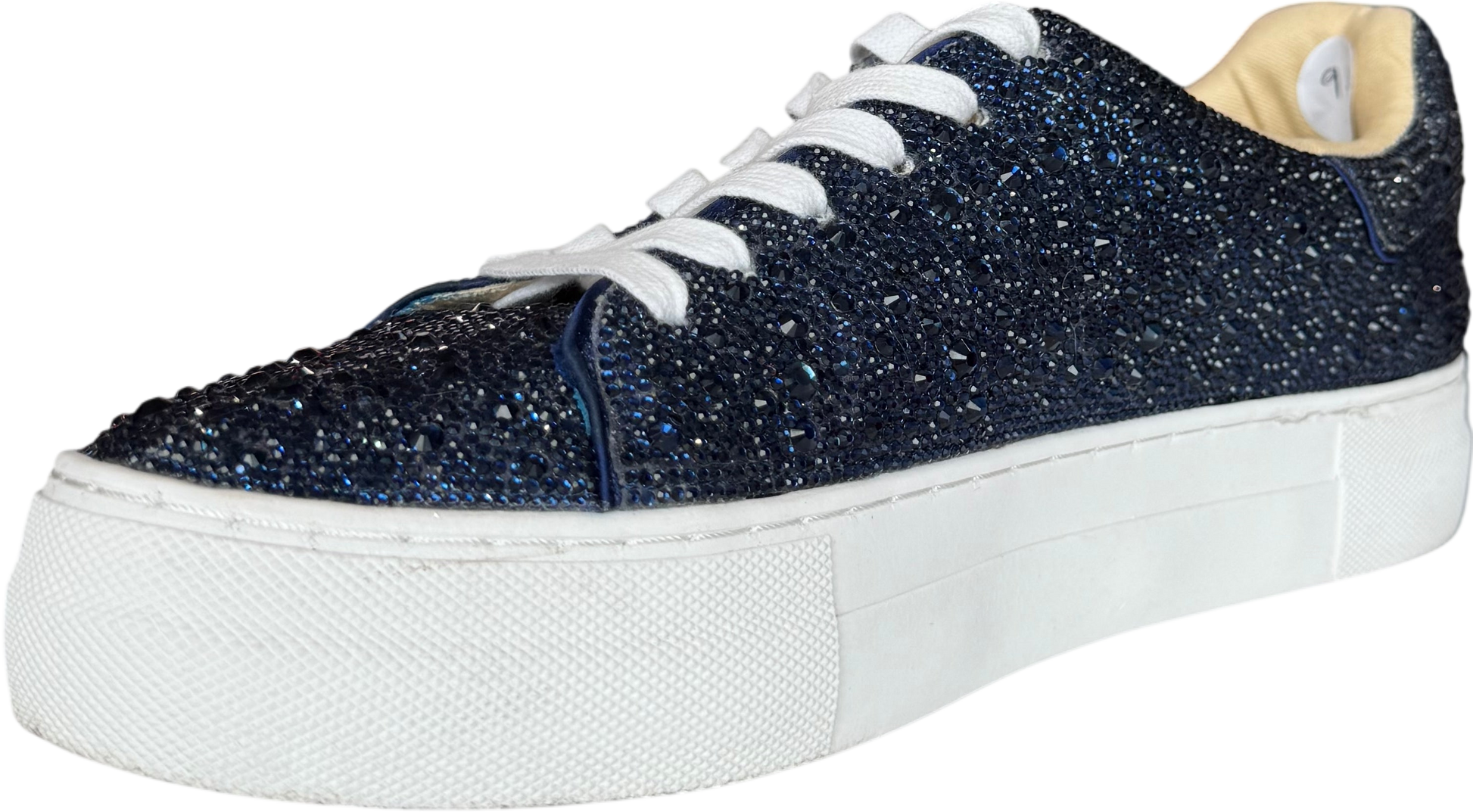 Betsy Johnson Blue Crystal Sneaker-SHOES-9.5-navy blue-Great-Gazelle Fashion and Style